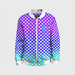 Детский бомбер Monster шахматная клетка градиент