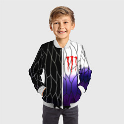Бомбер детский Monster energy steel, цвет: 3D-белый — фото 2