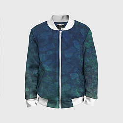 Бомбер детский Абстракция - marine camouflage, цвет: 3D-белый