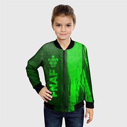 Бомбер детский FNAF - green gradient по-вертикали, цвет: 3D-черный — фото 2