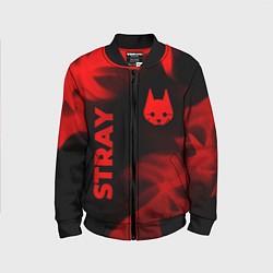 Бомбер детский Stray - red gradient вертикально, цвет: 3D-черный