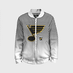 Бомбер детский Сент Луис Блюз - белый градиент, цвет: 3D-белый