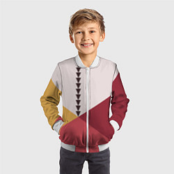 Бомбер детский Колор-блок фруктовый чиа пудинг, цвет: 3D-белый — фото 2