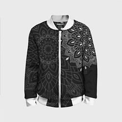 Бомбер детский Солнечный узор, цвет: 3D-белый