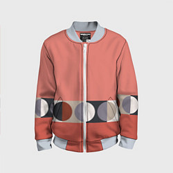 Детский бомбер Луна Малевича розовый томат