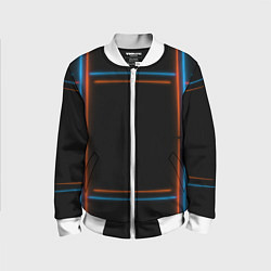 Бомбер детский Neon black red blue, цвет: 3D-белый