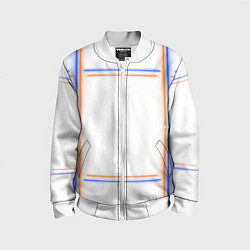 Бомбер детский Neon white orange blue, цвет: 3D-белый