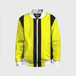 Бомбер детский Color yellow black line, цвет: 3D-белый