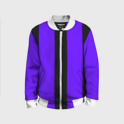 Бомбер детский Color purple black stripes, цвет: 3D-белый