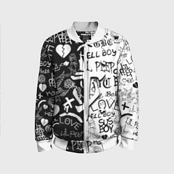 Детский бомбер Doom x liil peep pattern black
