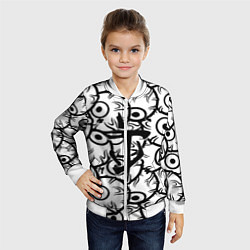 Бомбер детский Doom глаза монстра, цвет: 3D-белый — фото 2