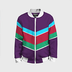 Детский бомбер Фиолетовый с полосами