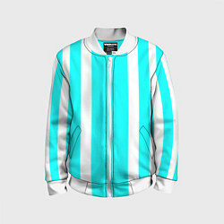Детский бомбер Color blue white stripes