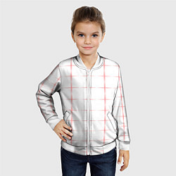 Бомбер детский Color white red crosses, цвет: 3D-белый — фото 2