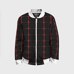 Бомбер детский Color black red crosses, цвет: 3D-белый