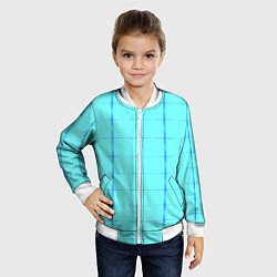 Бомбер детский Сolor blue line, цвет: 3D-белый — фото 2