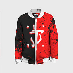 Бомбер детский Doom текстура краски, цвет: 3D-белый