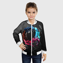 Бомбер детский Abstract graphics, цвет: 3D-белый — фото 2