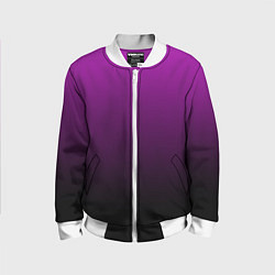 Бомбер детский Purple gradient, цвет: 3D-белый