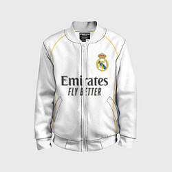 Бомбер детский Реал Мадрид домашняя форма 2025 2026, цвет: 3D-белый
