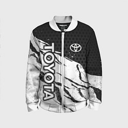Бомбер детский Toyota - черный и белый, цвет: 3D-белый