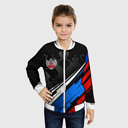 Бомбер детский Федерация бокса России - триколор, цвет: 3D-белый — фото 2