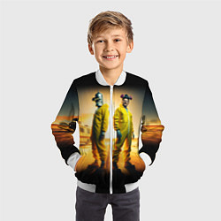 Бомбер детский Хайзенберг и Бендер пустились во все тяжкие, цвет: 3D-белый — фото 2