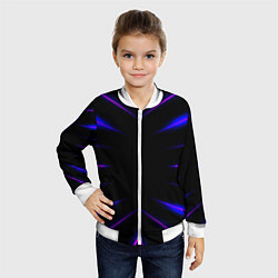 Бомбер детский Color black neon neon, цвет: 3D-белый — фото 2