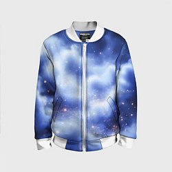 Бомбер детский Сине-голубая волшебная дымка, цвет: 3D-белый