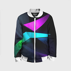 Детский бомбер Neon colored geometric