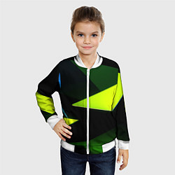 Бомбер детский Geometric shapes, цвет: 3D-белый — фото 2
