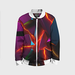 Бомбер детский Fractures multicolored tiles, цвет: 3D-белый