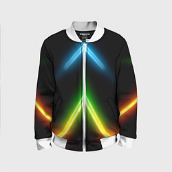Детский бомбер Neon multicolored lines