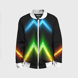 Детский бомбер Neon multicolored lines