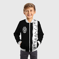 Бомбер детский Ювентус символы гейм, цвет: 3D-белый — фото 2