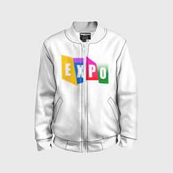 Бомбер детский Expo Выстовка, цвет: 3D-белый