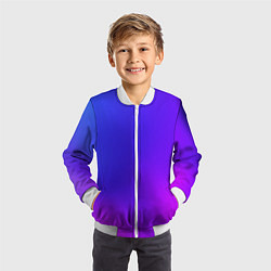 Бомбер детский Color multicolored gradient, цвет: 3D-белый — фото 2