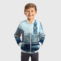 Бомбер детский Зимний Питер, цвет: 3D-белый — фото 2