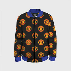 Бомбер детский Manchester United Pattern, цвет: 3D-синий