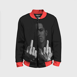 Бомбер детский Eminem Fuck, цвет: 3D-красный