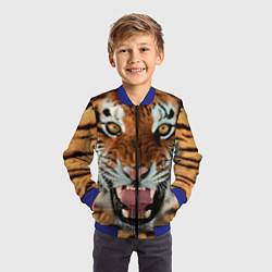 Бомбер детский Взгляд тигра, цвет: 3D-синий — фото 2