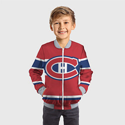 Бомбер детский Montreal Canadiens, цвет: 3D-серый — фото 2