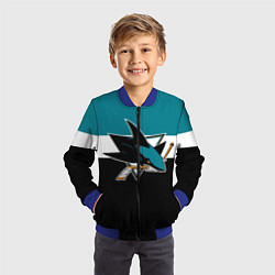 Бомбер детский San Jose Sharks, цвет: 3D-синий — фото 2