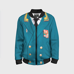Бомбер детский Китель, цвет: 3D-черный