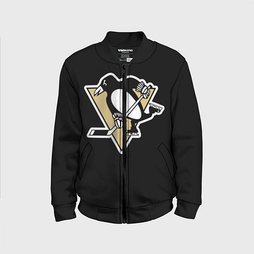 Детский бомбер Pittsburgh Penguins: Malkin / 3D-Черный – фото 1