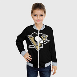 Бомбер детский Pittsburgh Penguins: Malkin, цвет: 3D-серый — фото 2