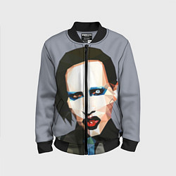 Бомбер детский Mаrilyn Manson Art, цвет: 3D-черный