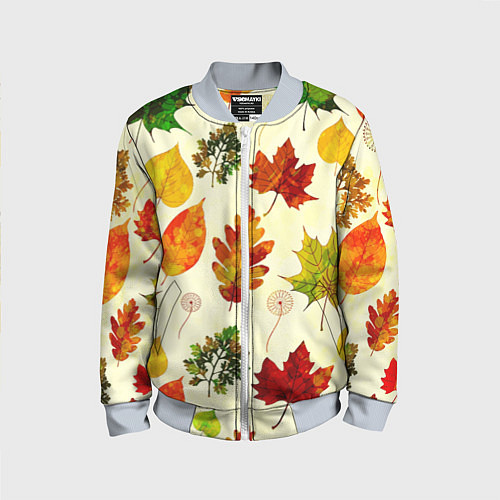 Детский бомбер Осень / 3D-Серый – фото 1