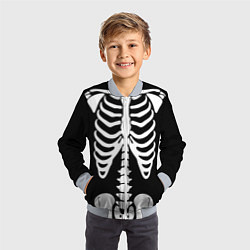 Бомбер детский Скелет, цвет: 3D-серый — фото 2
