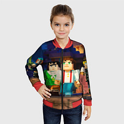 Бомбер детский Minecraft Men's, цвет: 3D-красный — фото 2